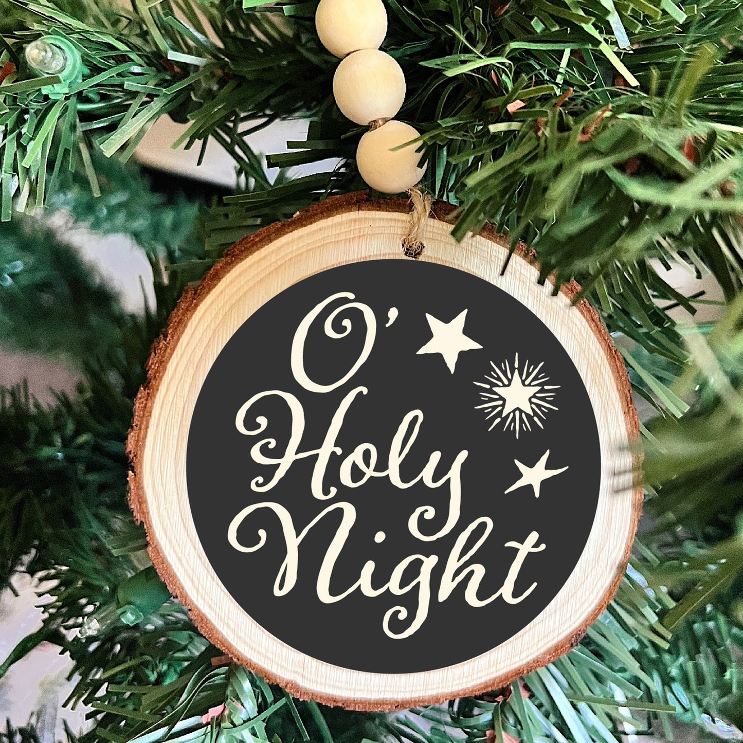 Christian Wooden Farmhouse Ornament