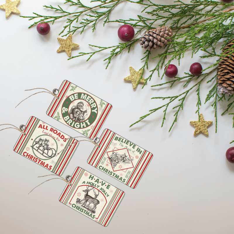 Wood Gift Tags - Set Two