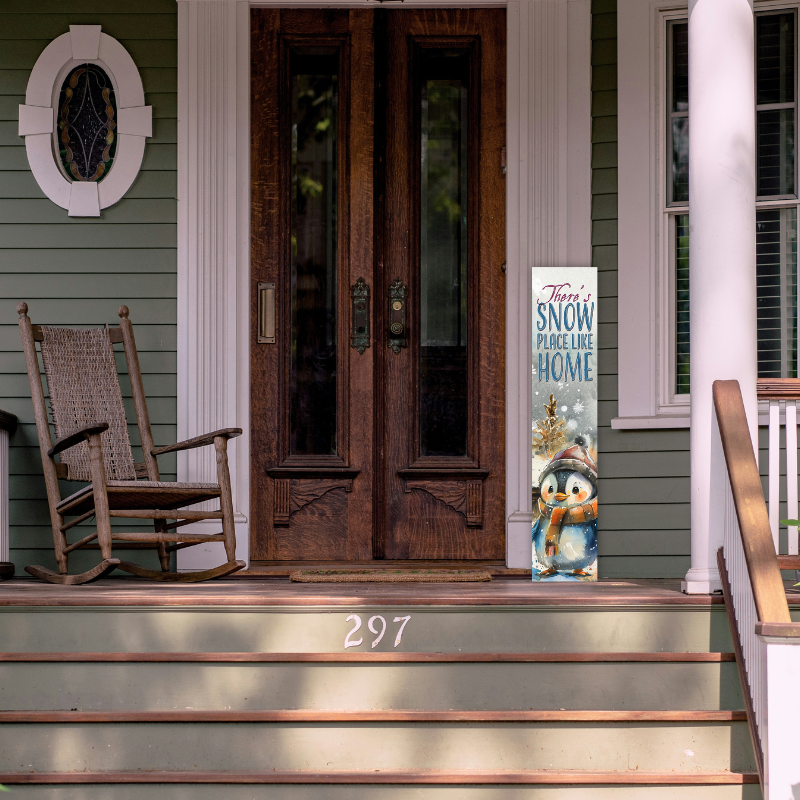 Snow Place Like Home Porch Board