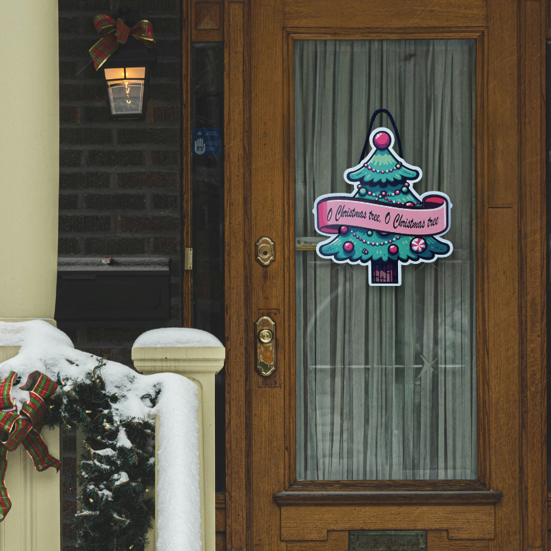 Christmas Tree Cut-Out Door Hanger