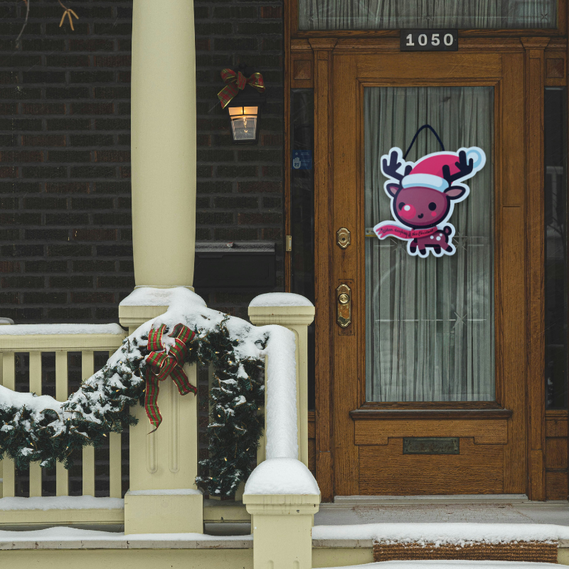 Reindeer Cut-Out Door Hanger