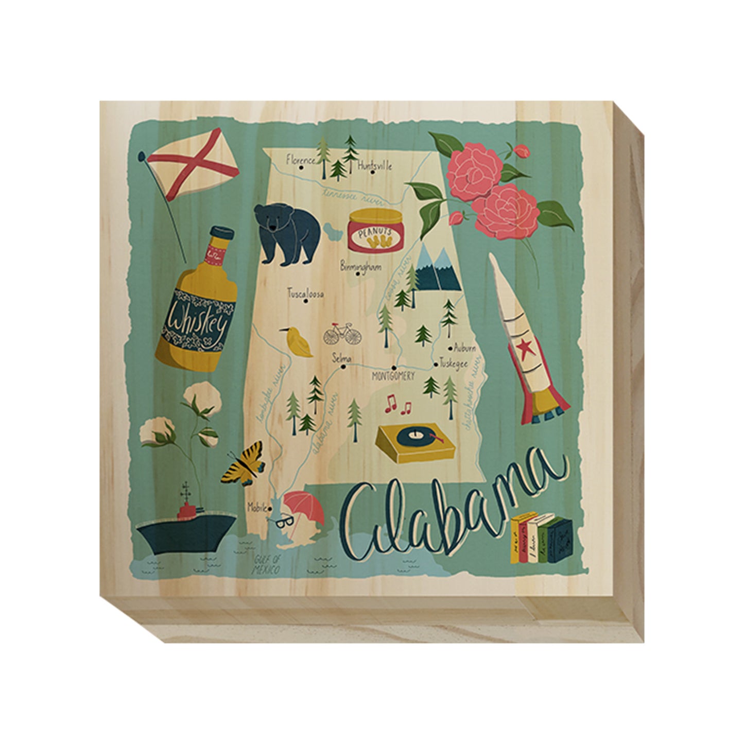 Home State Home Wood Blocks
