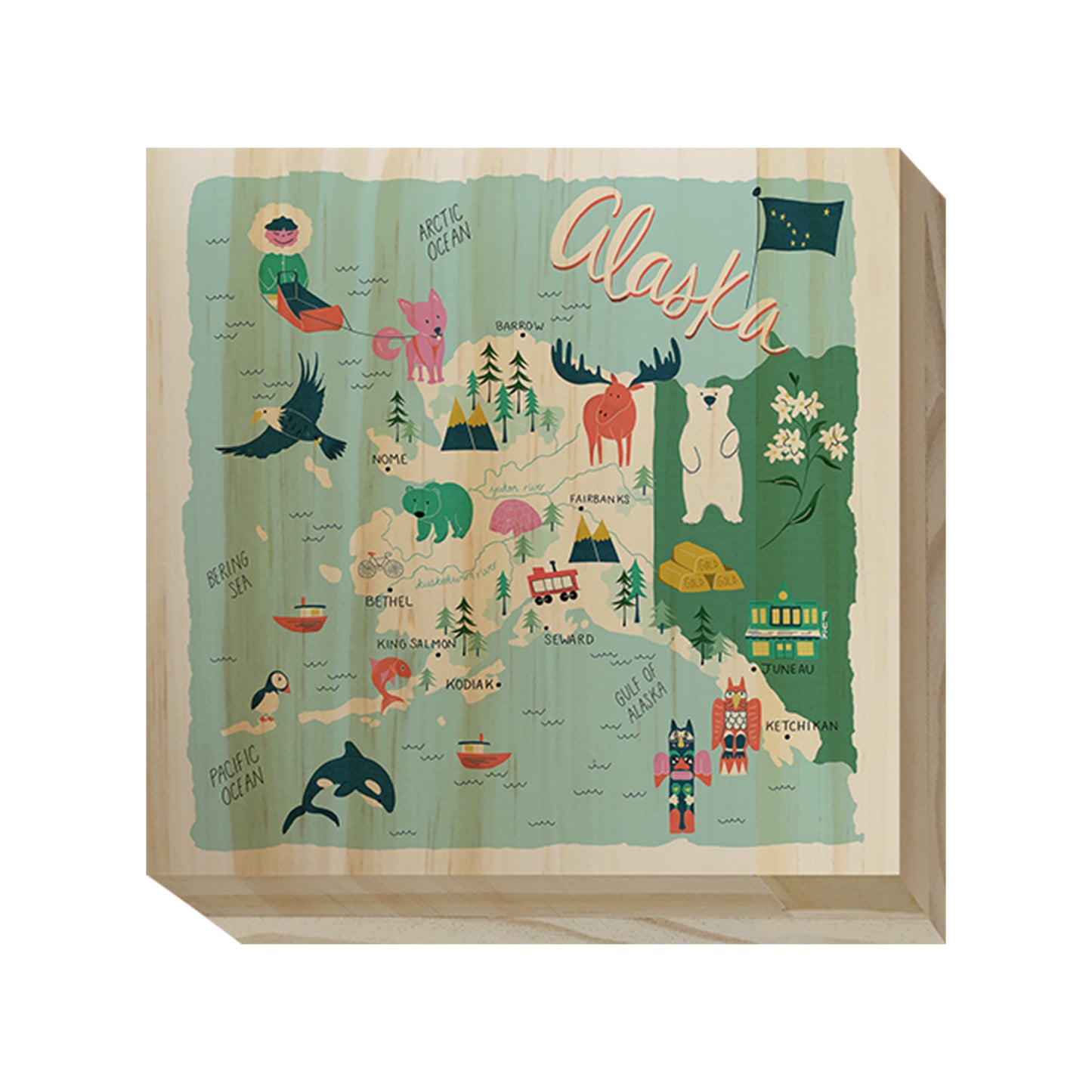 Home State Home Wood Blocks