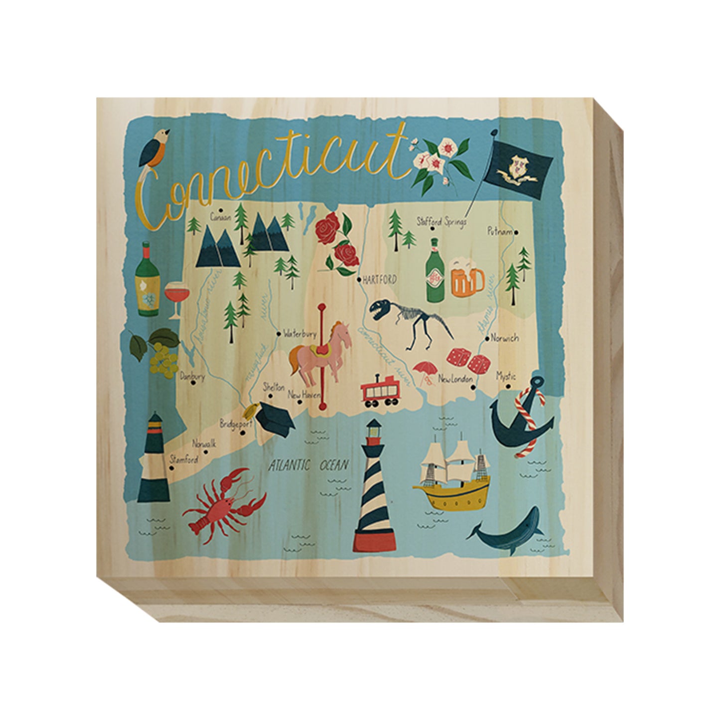 Home State Home Wood Blocks