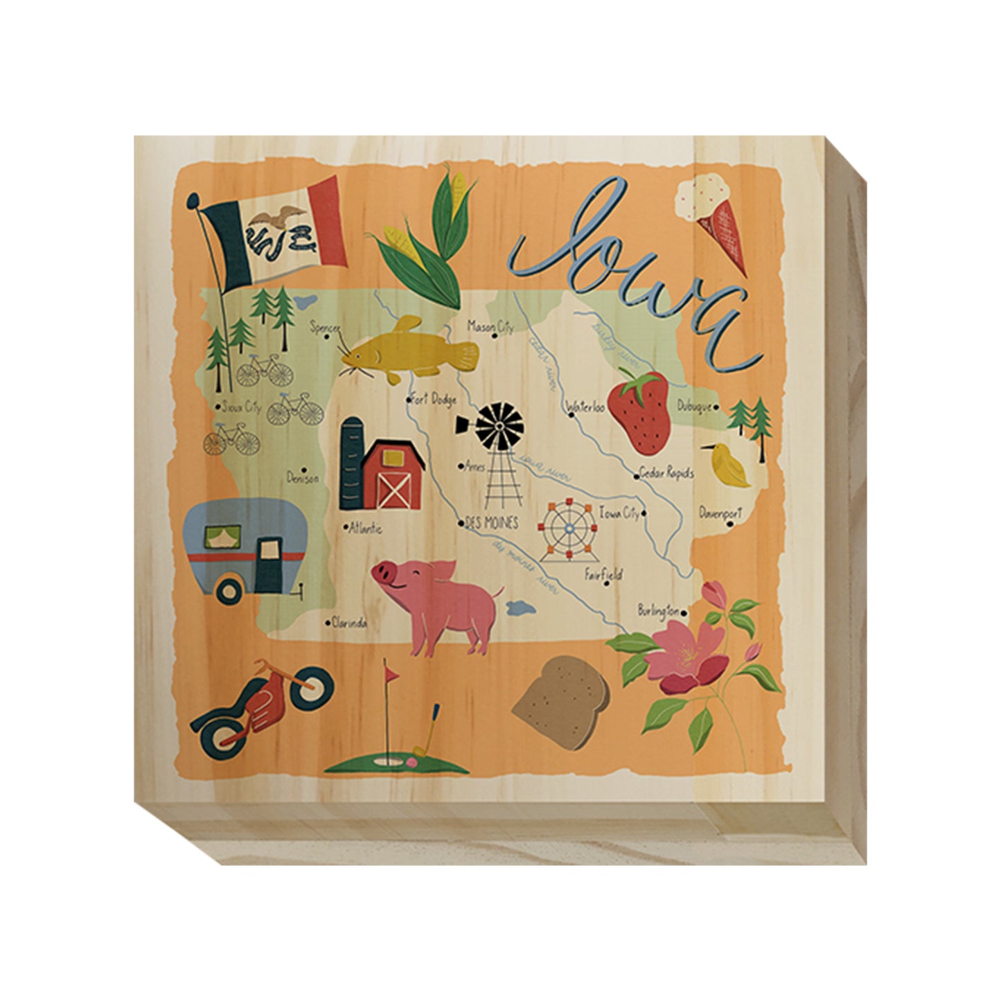 Home State Home Wood Blocks
