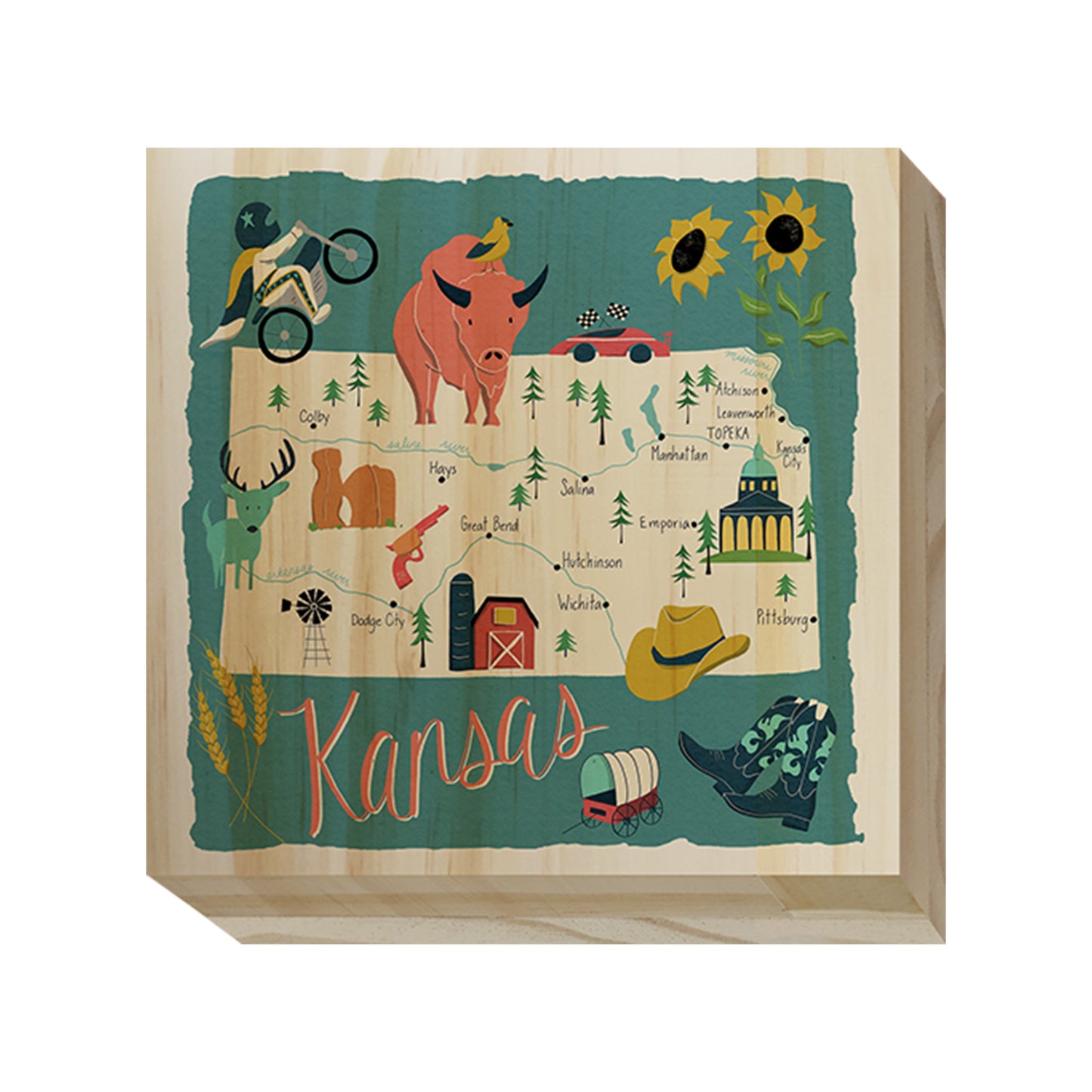 Home State Home Wood Blocks