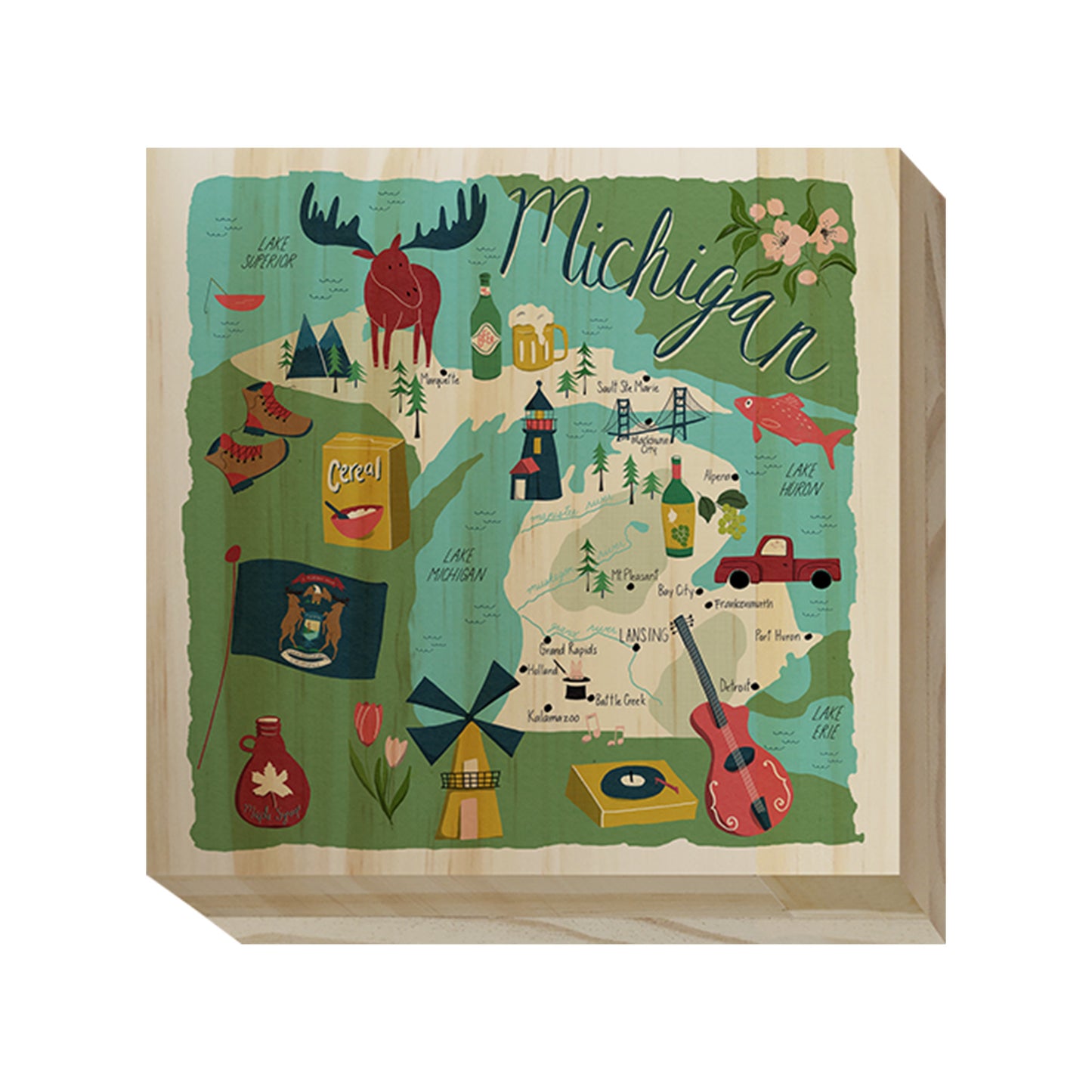 Home State Home Wood Blocks