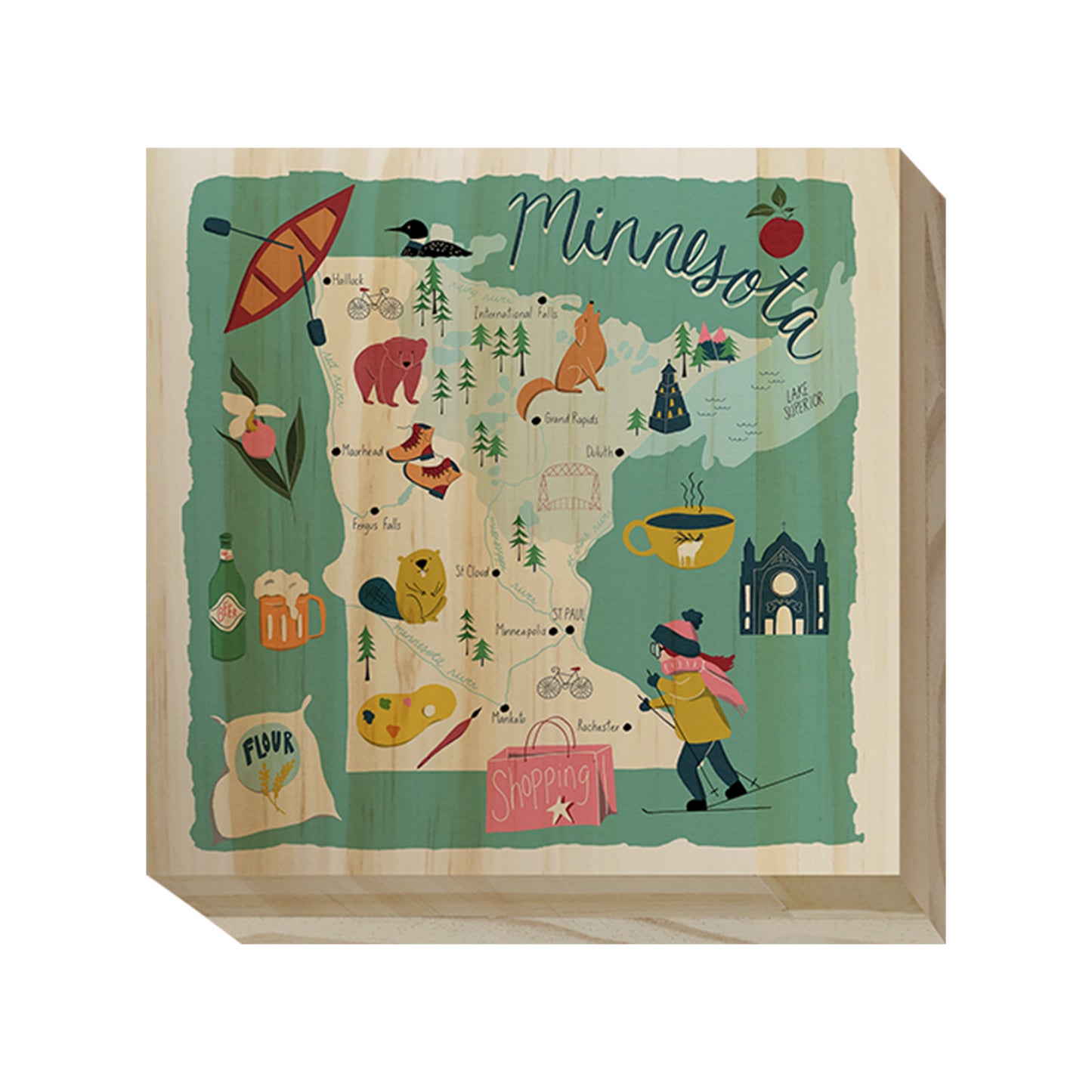 Home State Home Wood Blocks