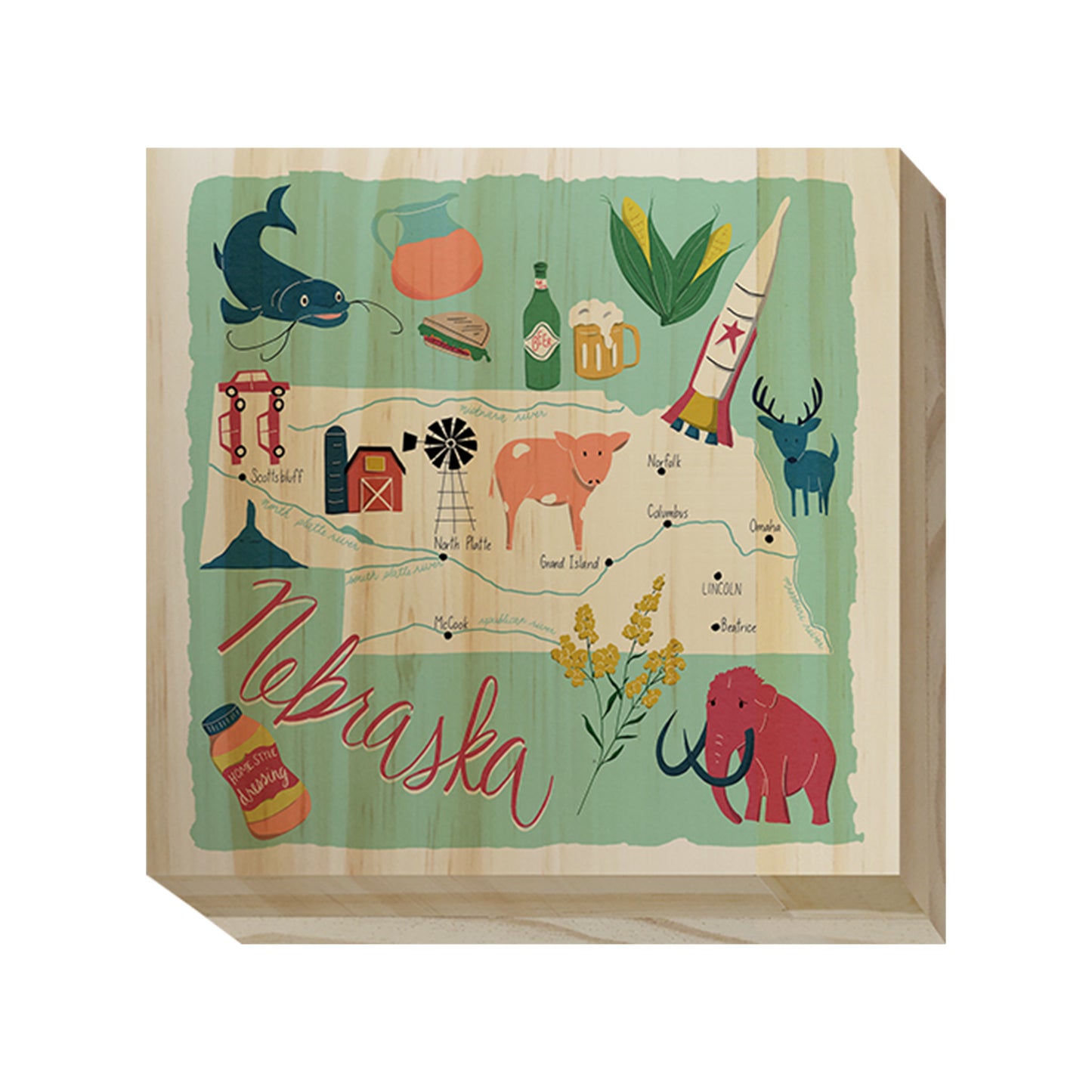 Home State Home Wood Blocks