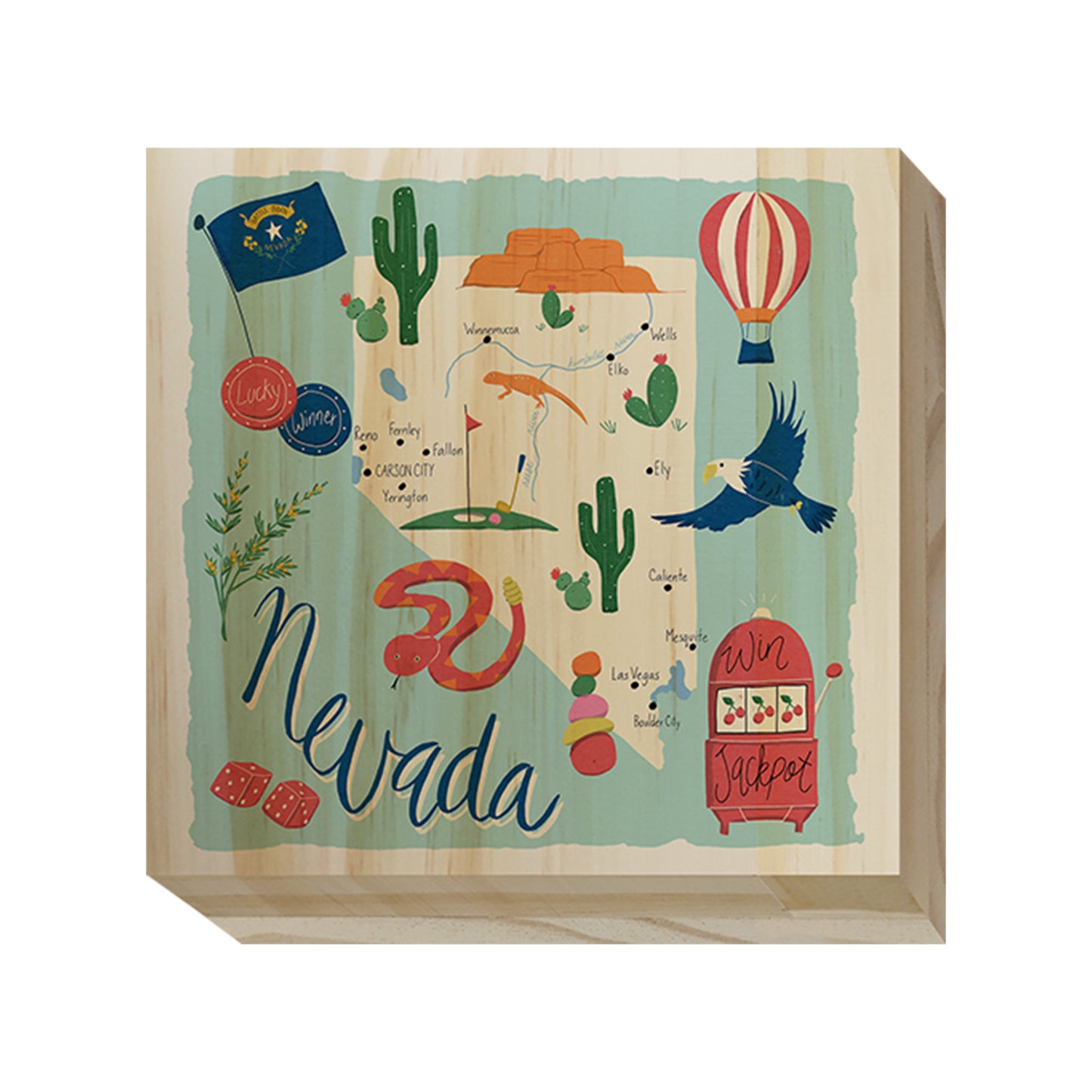 Home State Home Wood Blocks