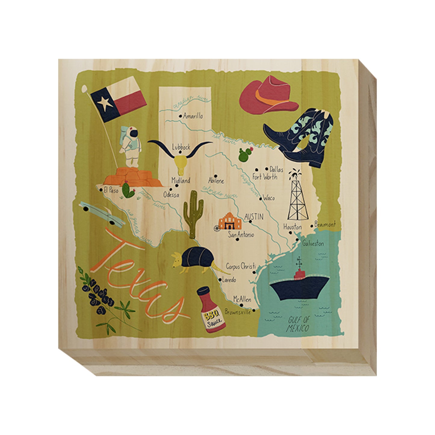 Home State Home Wood Blocks