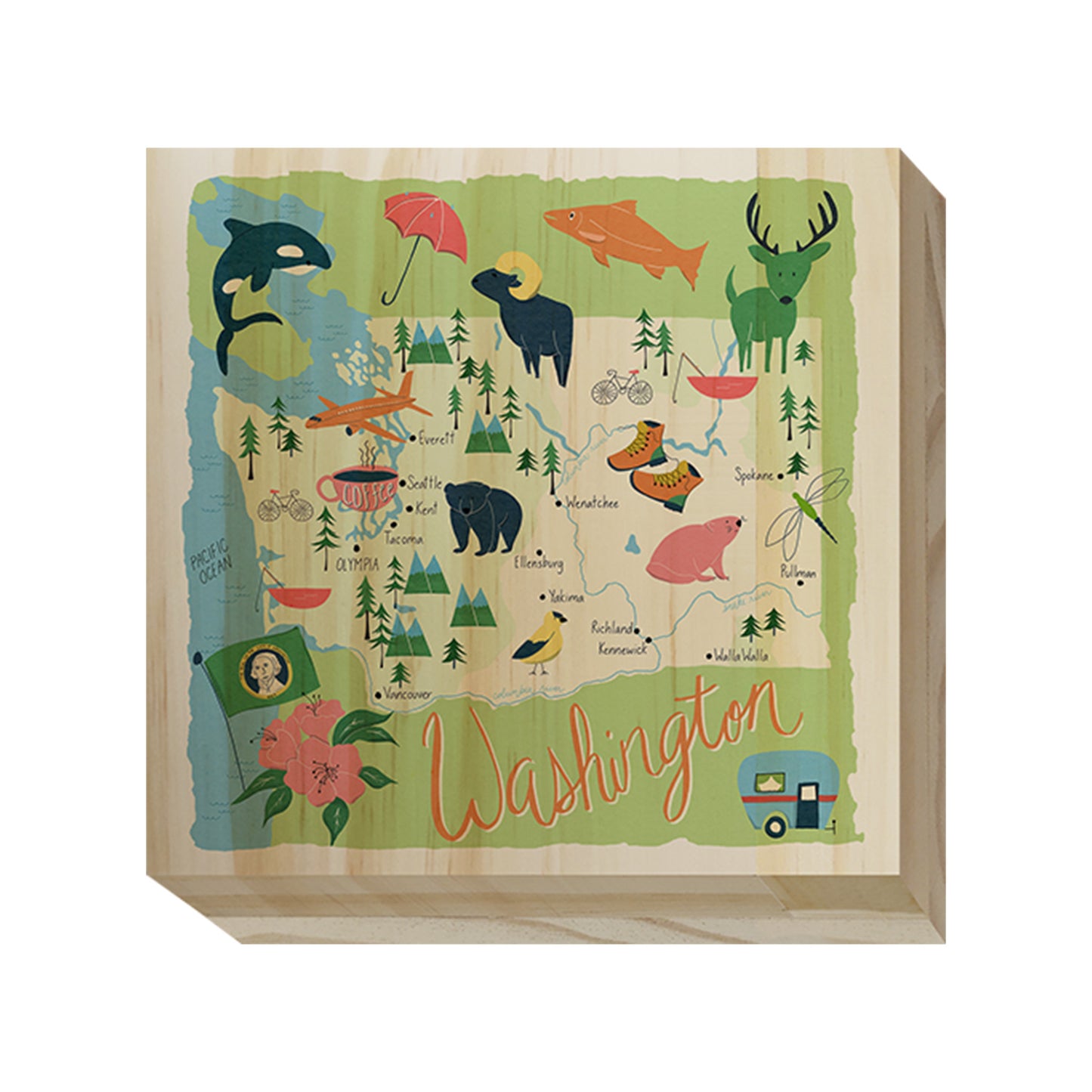 Home State Home Wood Blocks