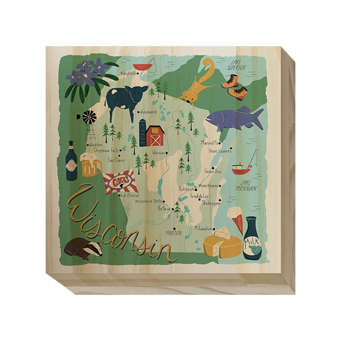 Home State Home Wood Blocks