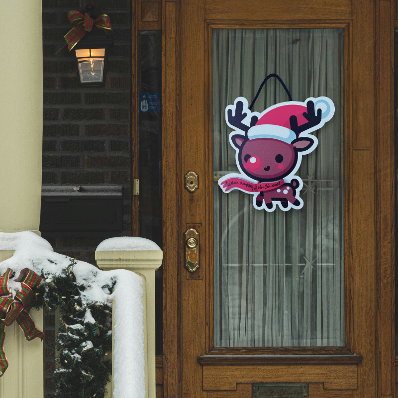Reindeer Cut-Out Door Hanger