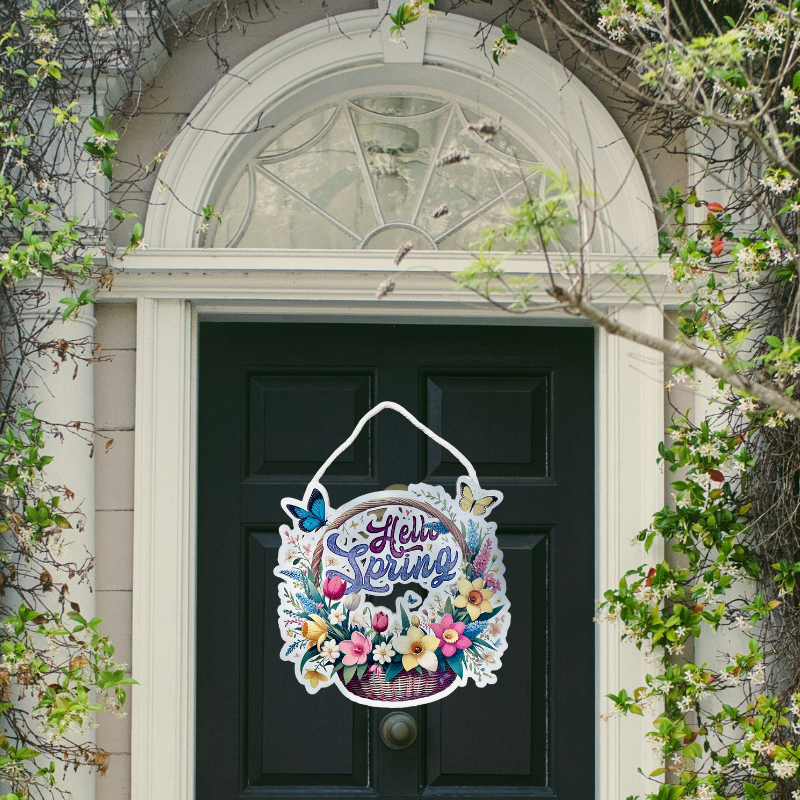 Hello Spring Cut-Out Door Hanger