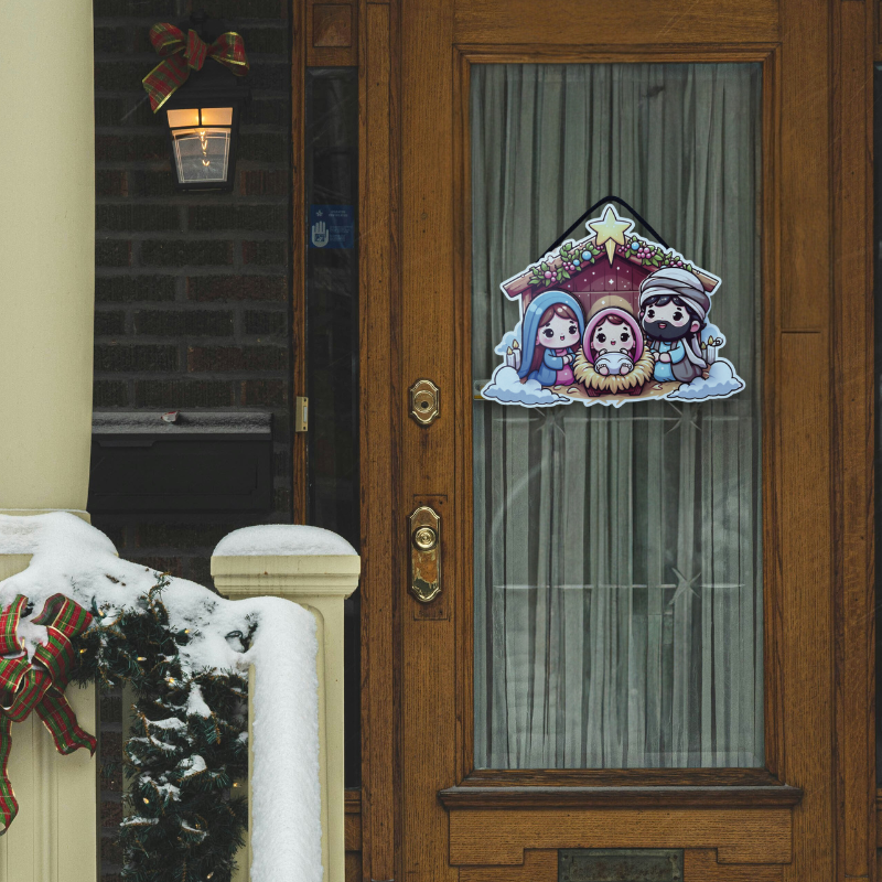 Baby Jesus Cut-Out Door Hanger