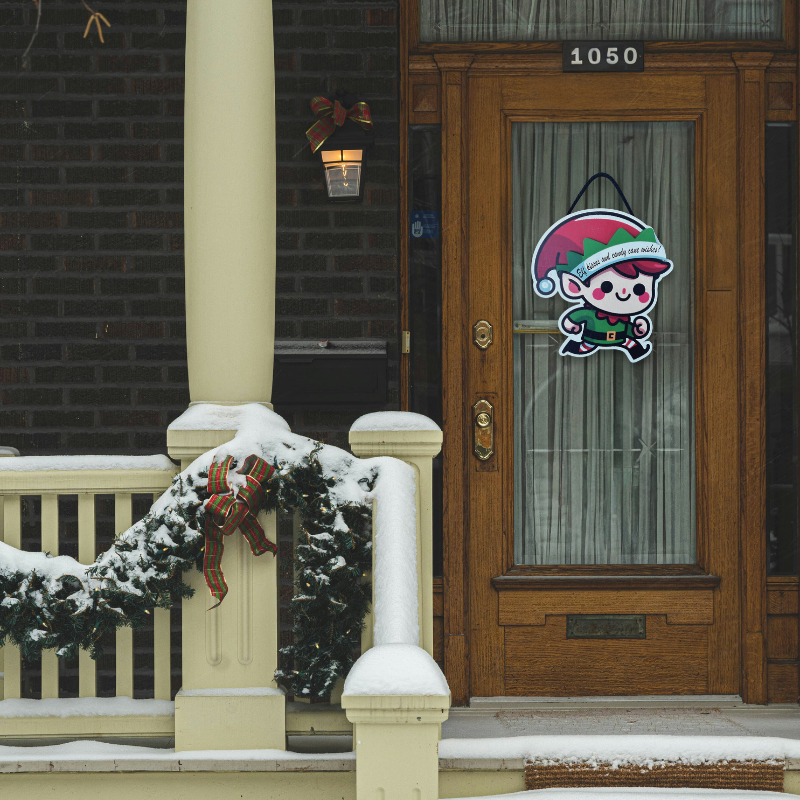 Elf Cut-Out Door Hanger