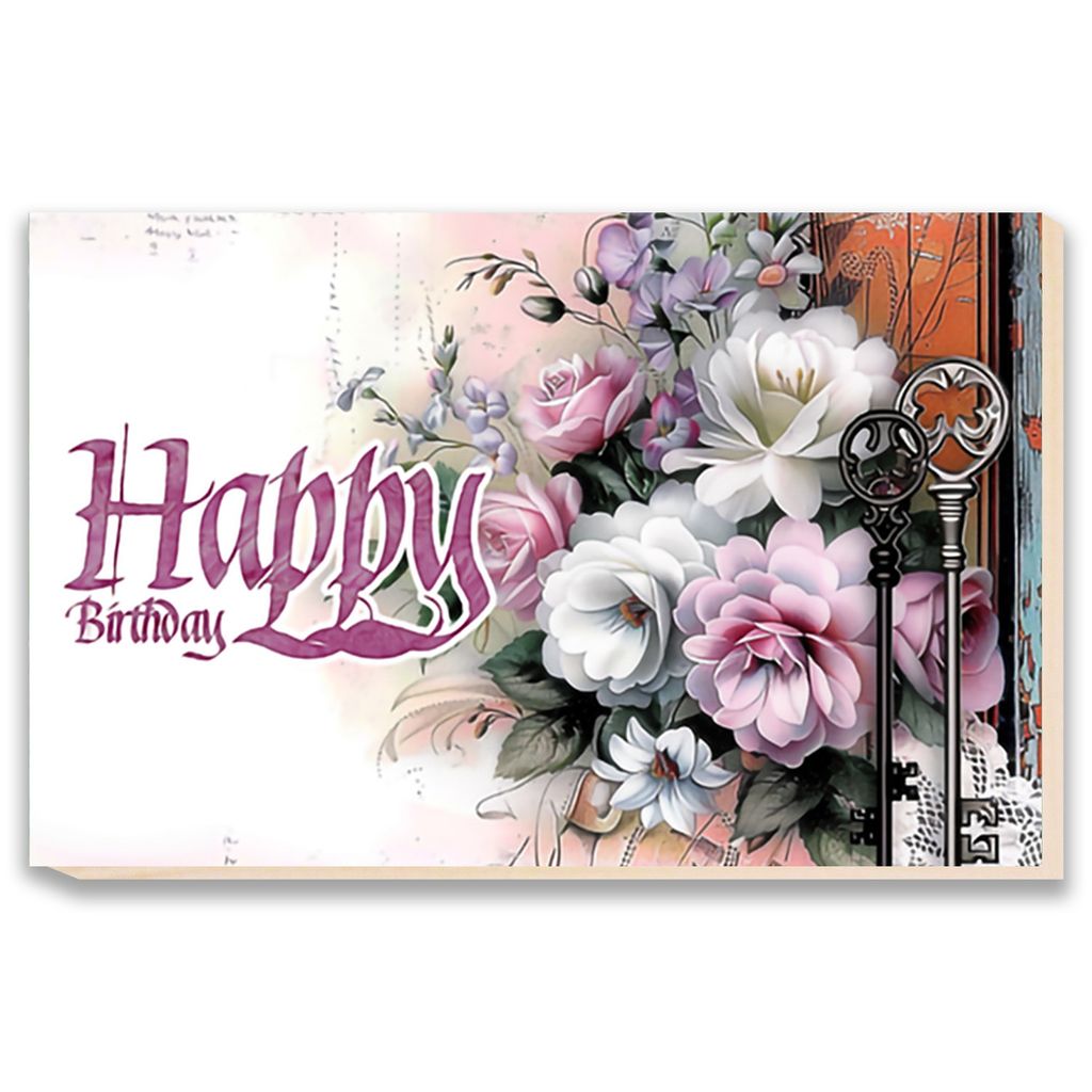 Happy Birthday - Feminine Postcards