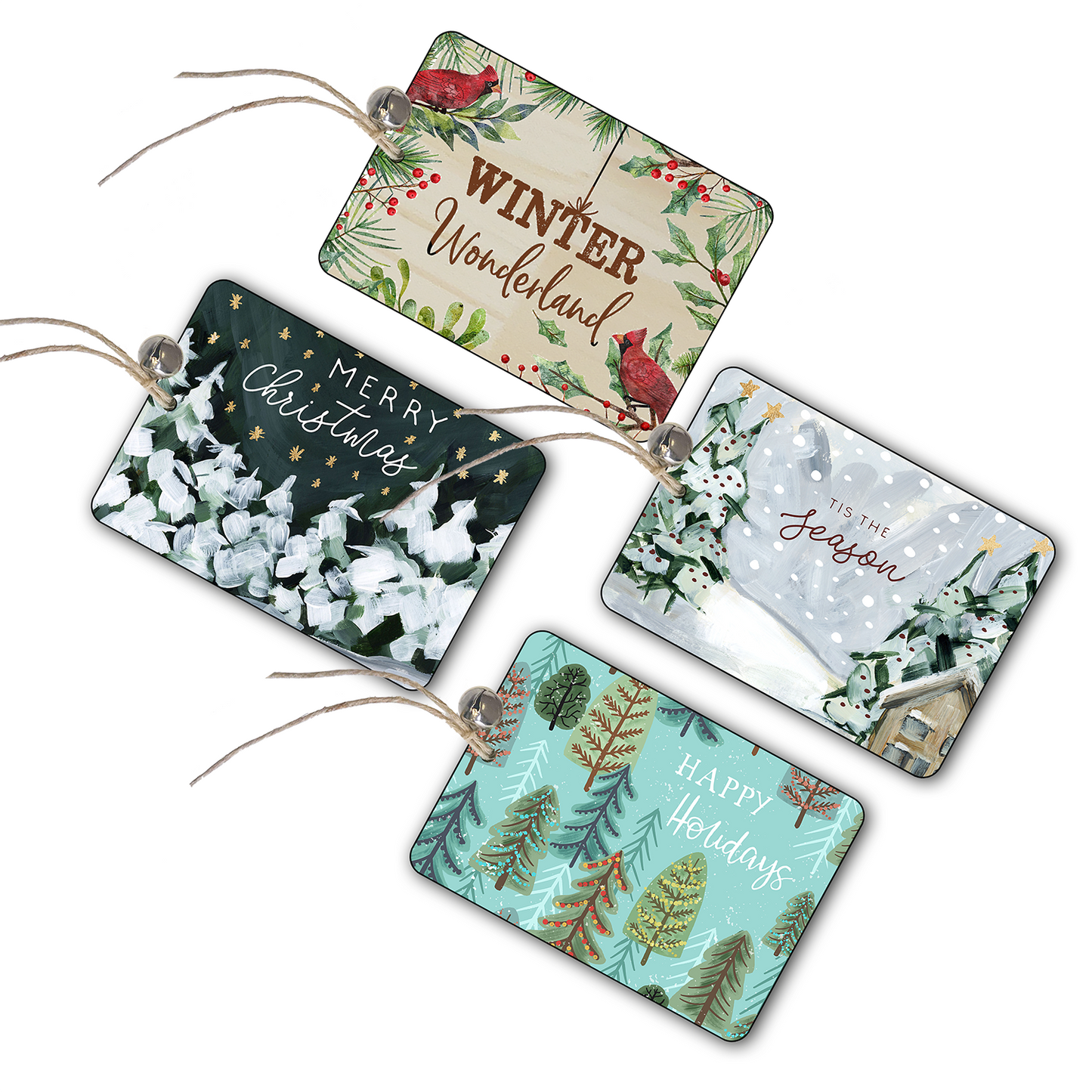 Wood Gift Tags - Set Four