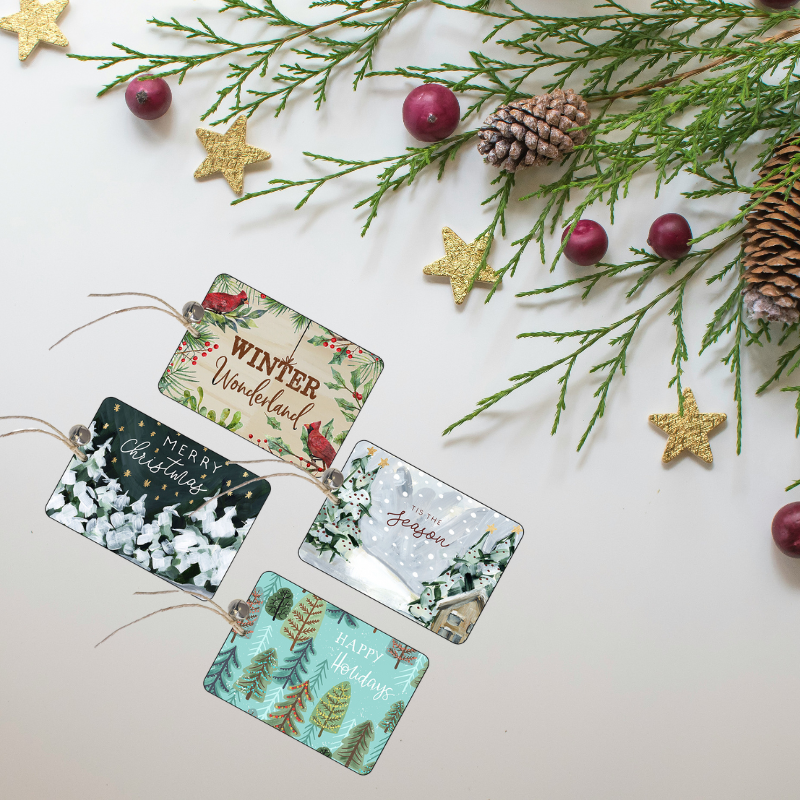 Wood Gift Tags - Set Four