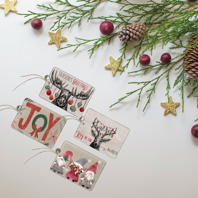 Wood Gift Tags - Set Five
