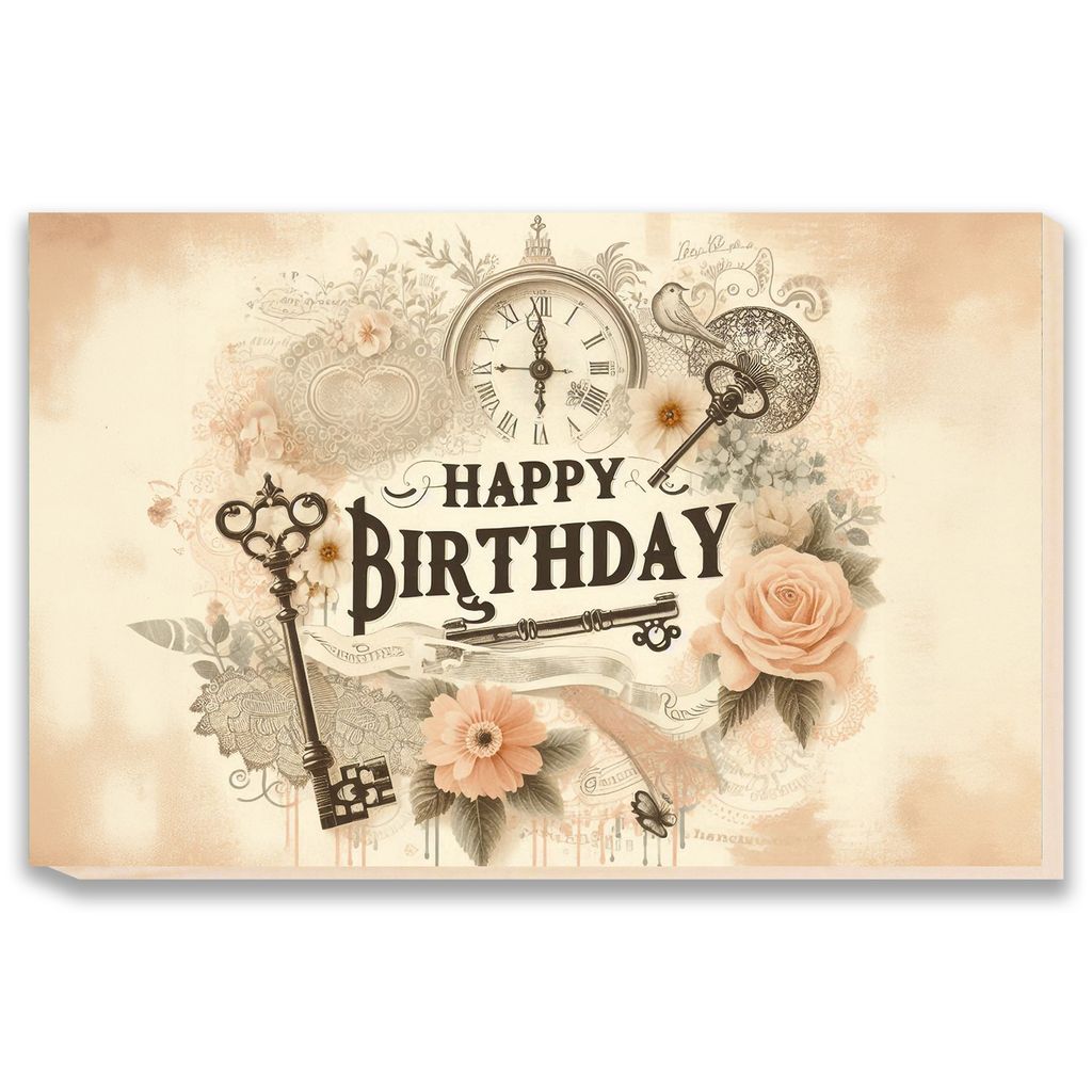 Happy Birthday - Feminine Postcards