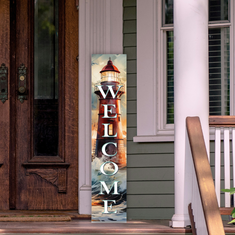 Welcome Lighthouse Porch Board