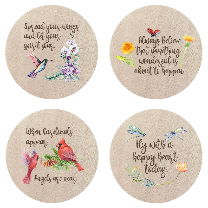Flora & Fauna Coasters 4 Pack Set 2