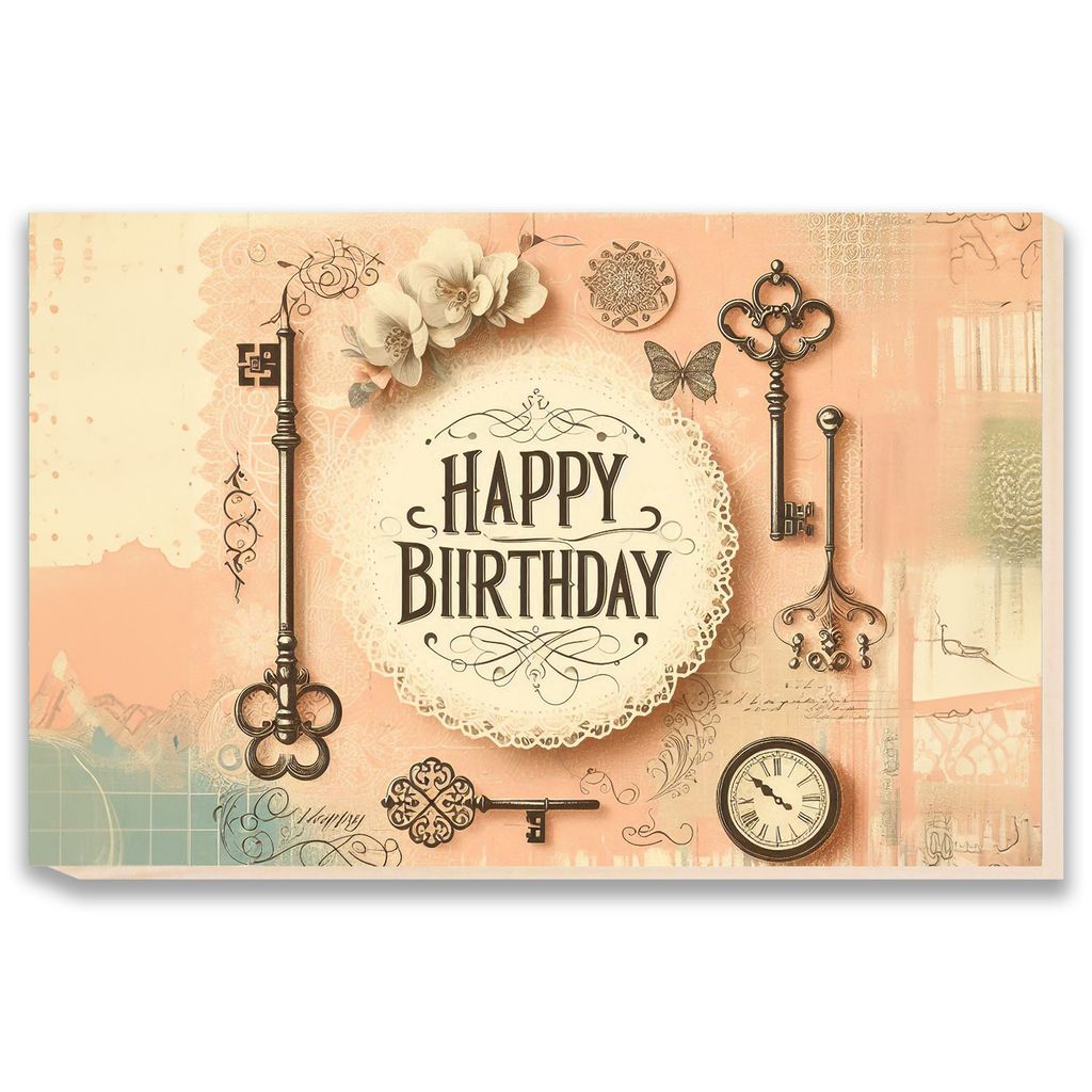 Happy Birthday - Feminine Postcards