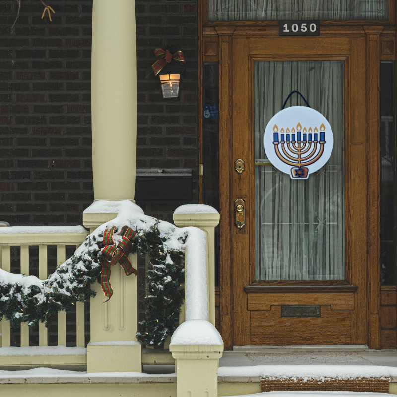 Menorah Cut-Out Door Hanger
